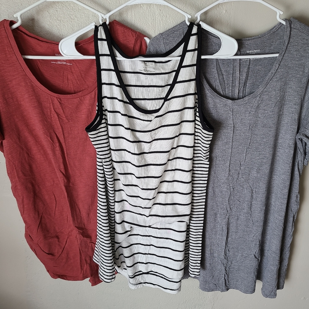 Motherhood Maternity Basic Tops Bundle - image 1